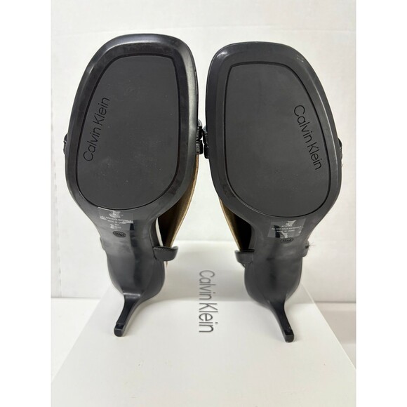 Calvin Klein Women's Black Iryna Kitten Heel Ankle Strap Sandal Stiletto Size 8M - Picture 6 of 6